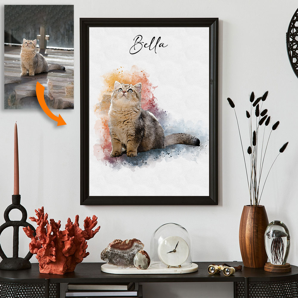 Pet Portrait Custom - Custom Pet Portrait from Photo -