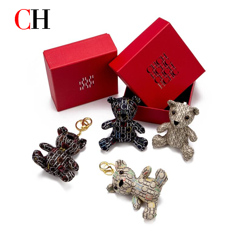 CH Bear Plush Keychain Monogra - Monogram Keychain Leather 评论和价格