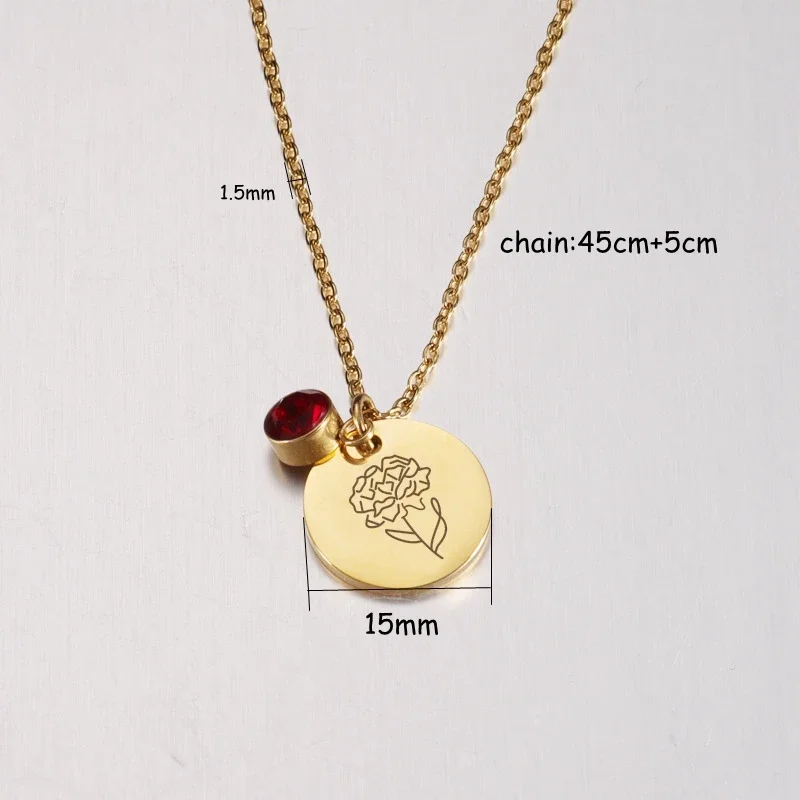 Birth Month Flowers Clipart Fl - Birth Flower Necklace 评论和价格