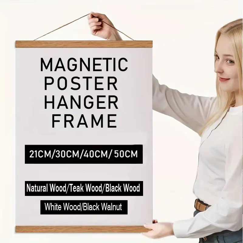 21 30 40 50cm Magnetic Poster  - Engraved Wood Frame 评论和价格