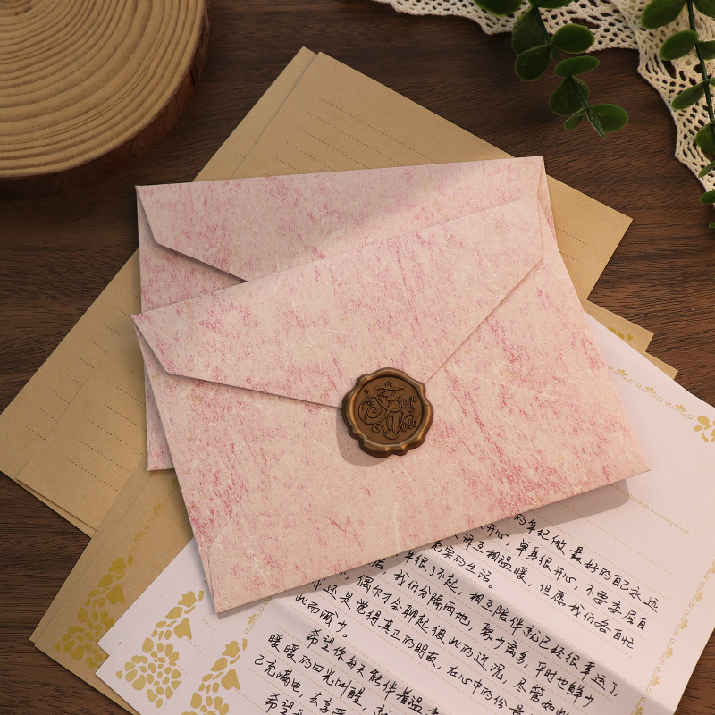 5pcs Gilded Shadow Envelope Ch - Wax Seal Letter Kit 评论和价格