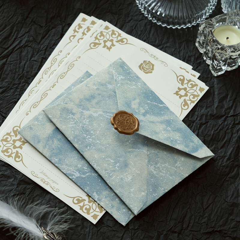 5pcs Gilded Shadow Envelope Ch - Wax Seal Letter Kit 评论和价格