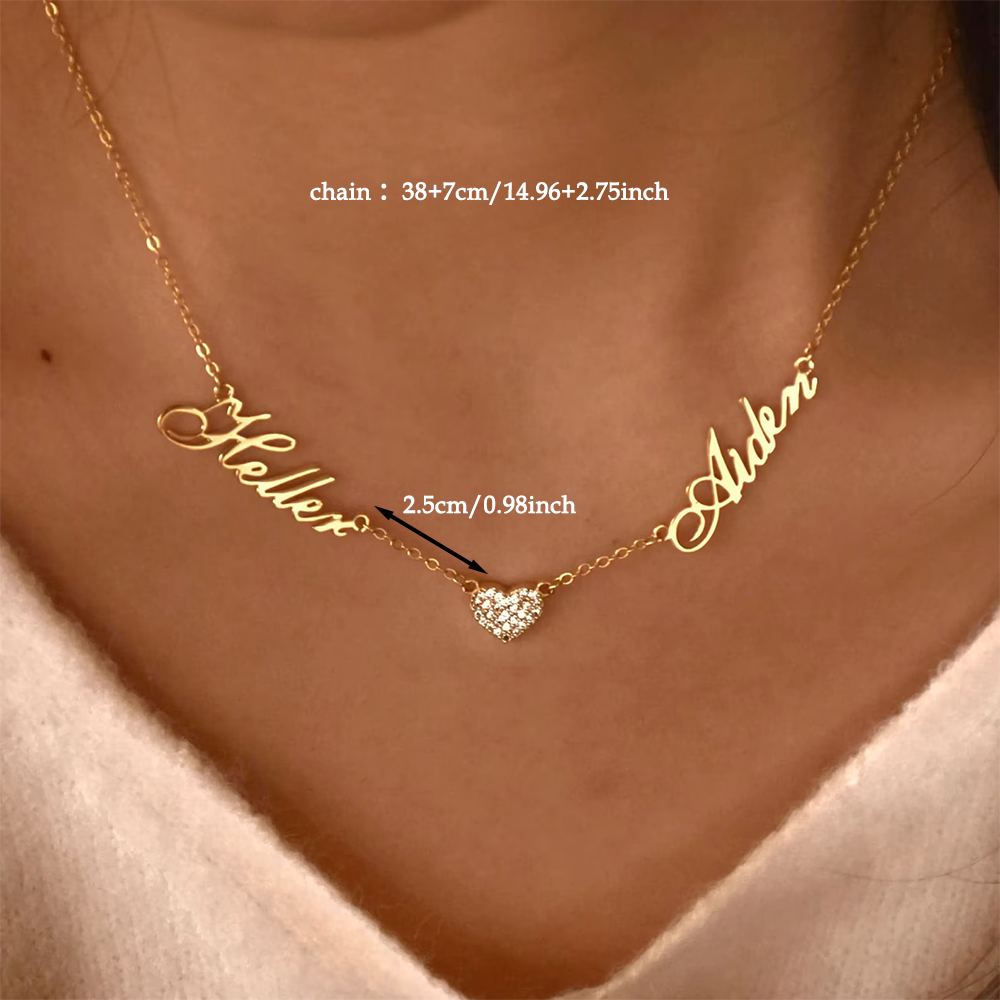 Custom Two Name Necklace For W - Name Necklace Custom 评论和价格