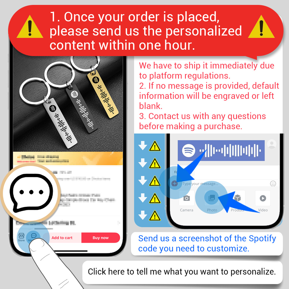 Personalized Spotify Code Keyc - Initial Ring Custom 评论和价格