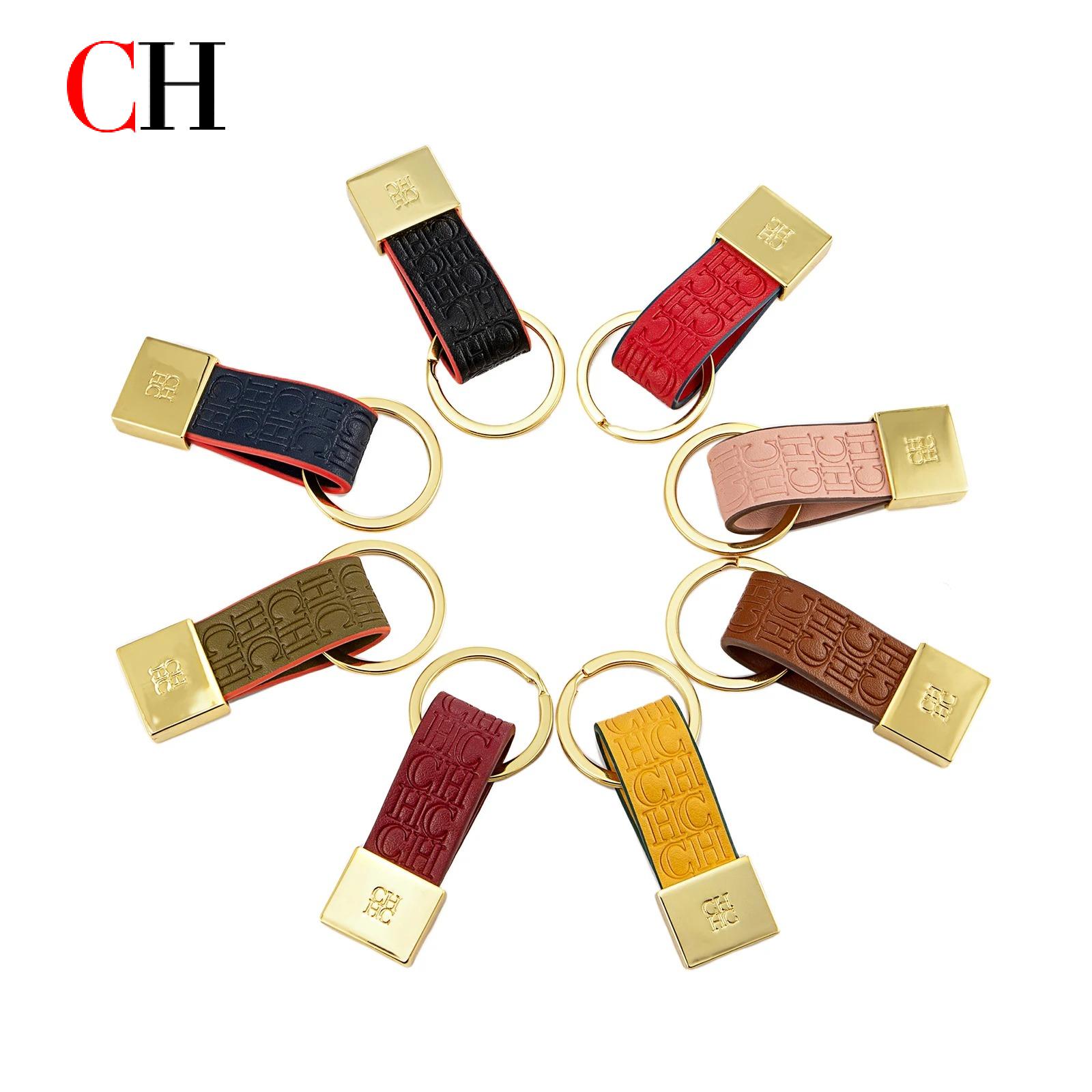 CH Embossed Monogram Leather K - Monogram Keychain Leather 评论和价格
