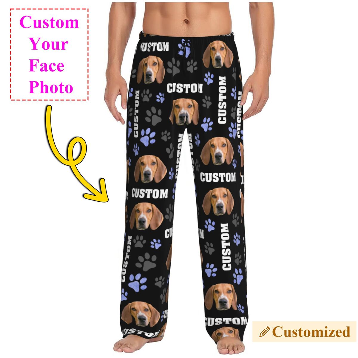 Men Custom Dog Photo Pajama Pa - Pet Portrait Custom 评论和价格