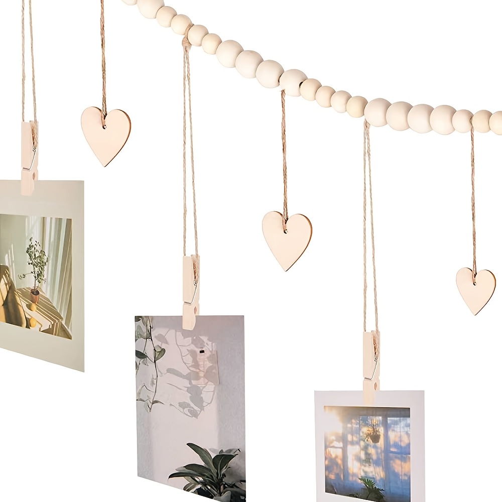 Hanging Photo Display Wall Dec - Engraved Wood Frame 评论和价格