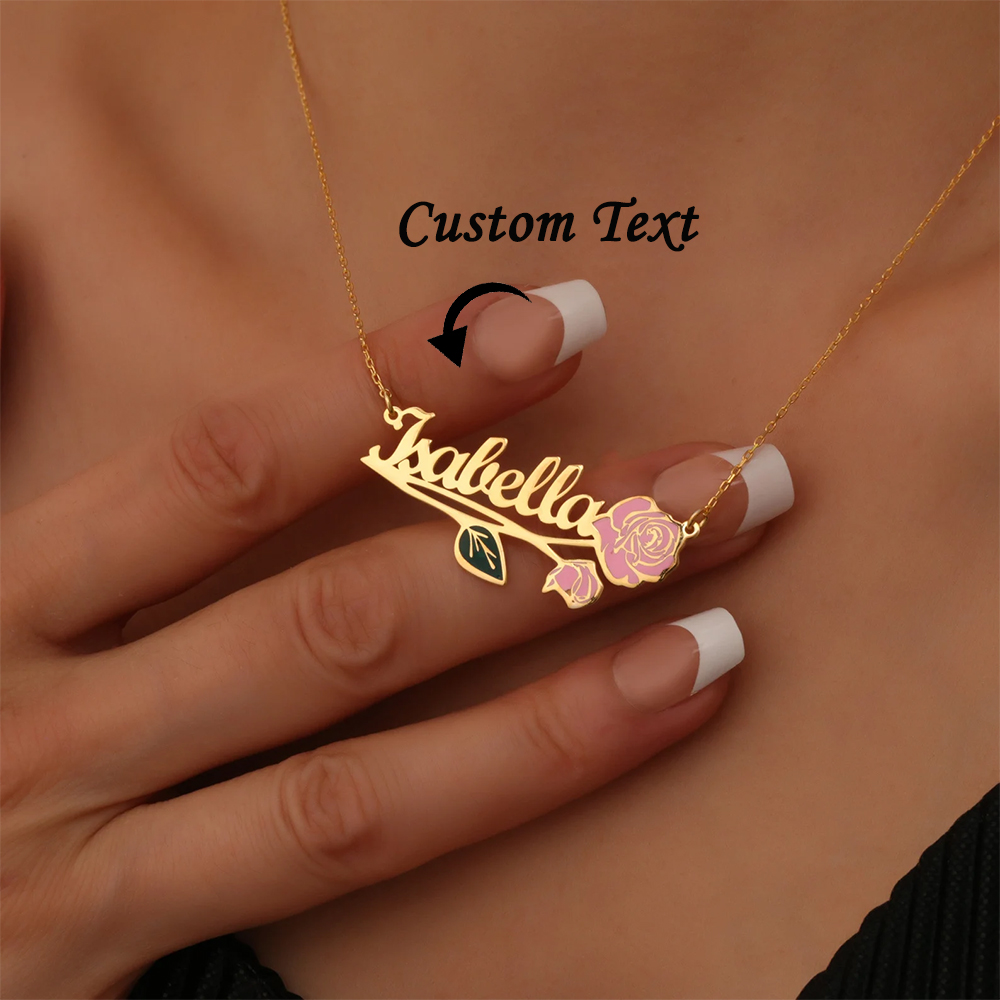 Personalized Colorfuls Birth F - Name Necklace Custom 评论和价格