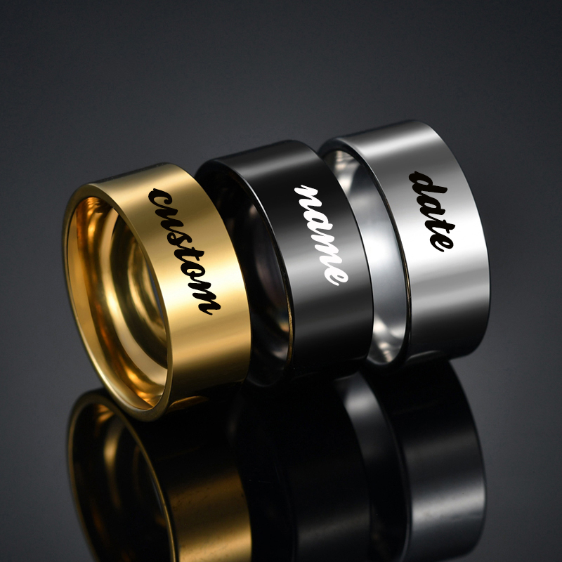 Atoztide 4/6/8mm Personalized  - Initial Ring Custom 评论和价格