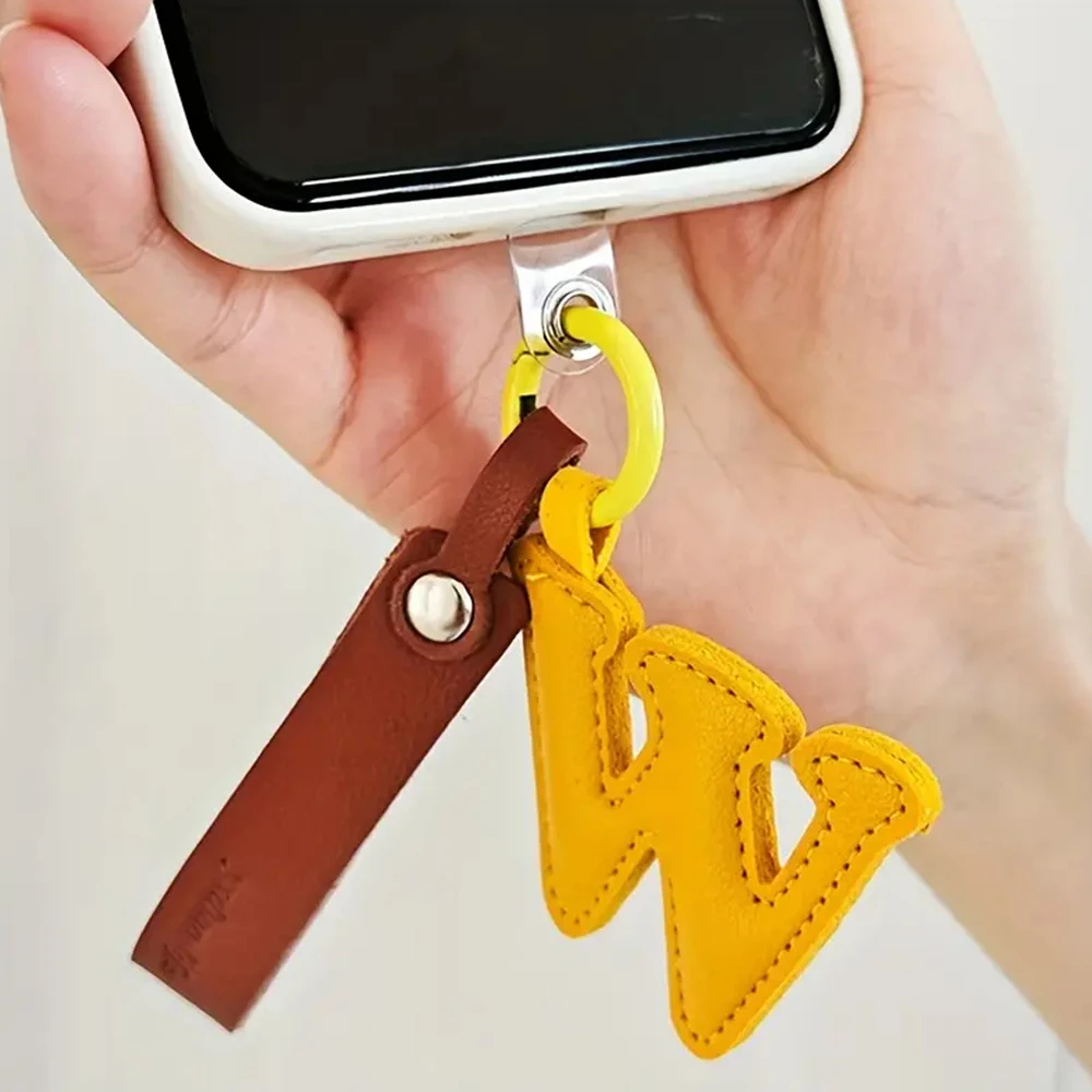 Creative PU Leather 26 Letter  - Monogram Keychain Leather 评论和价格