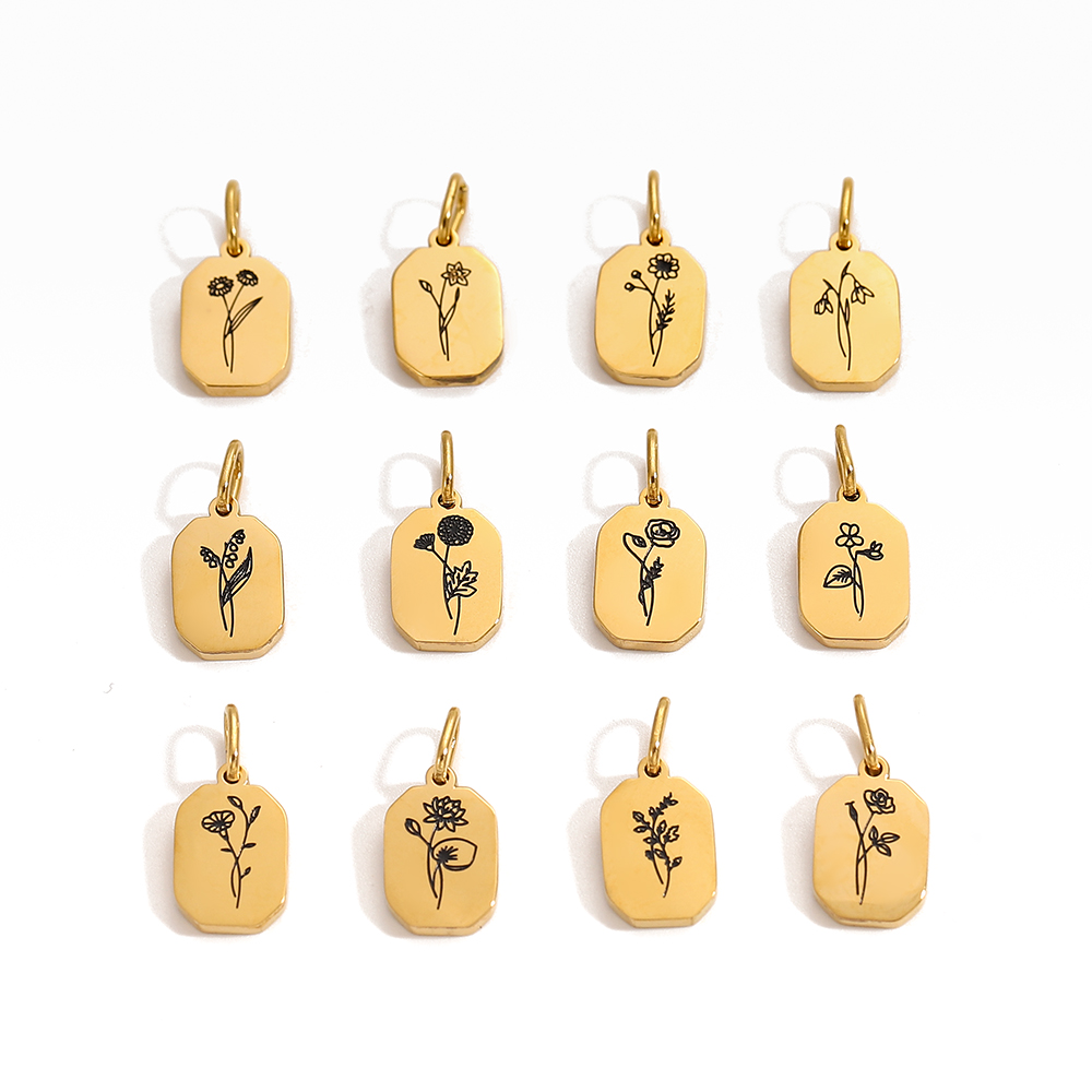 Chic Hot Sale Birth Month Crys - Birth Flower Necklace 评论和价格