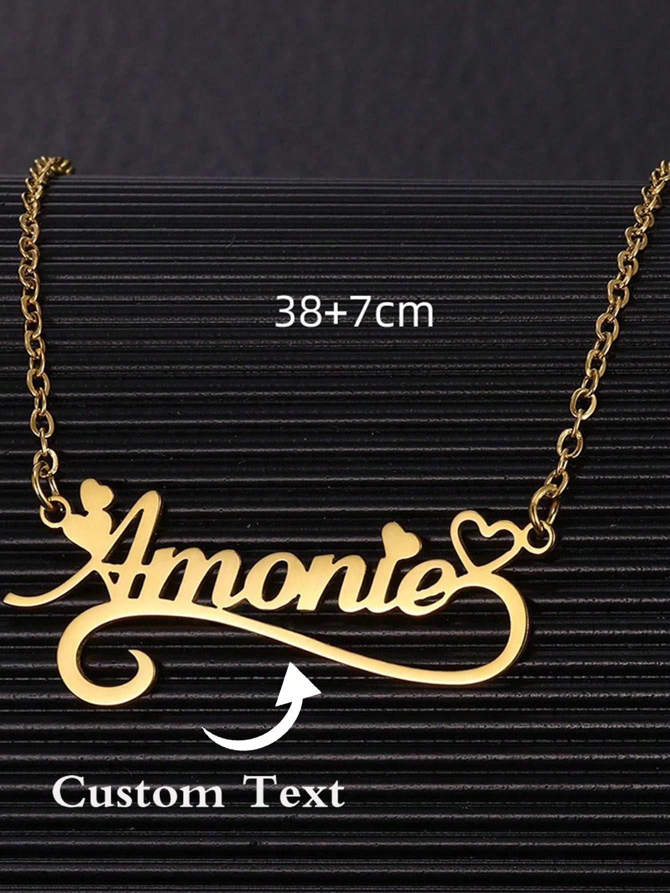 Custom Name Hollow Heart Neckl - Name Necklace Custom 评论和价格