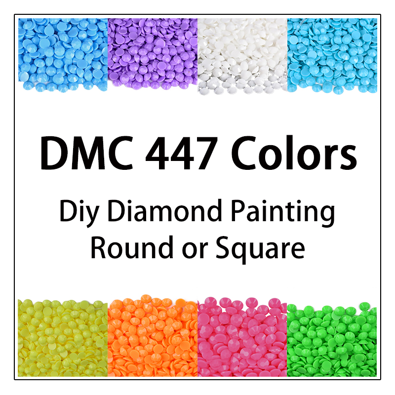 DMC 447 Colors 5D Diy Diamond  - Photo Mosaic Print 评论和价格