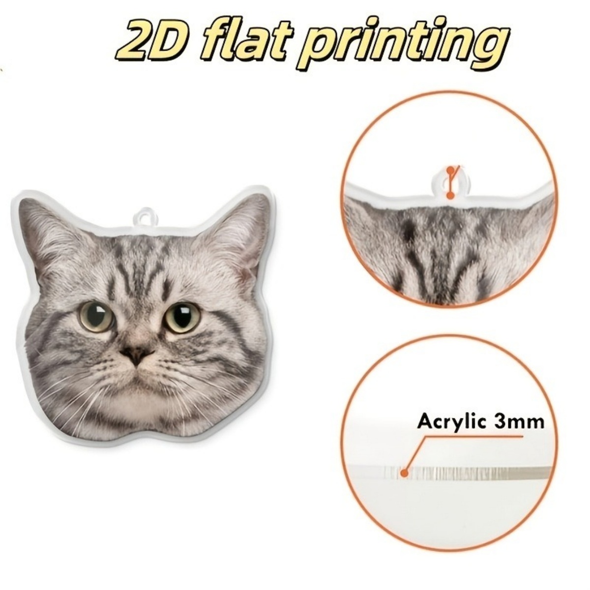 Custom Photo Keychain – Person - Pet Portrait Custom 评论和价格