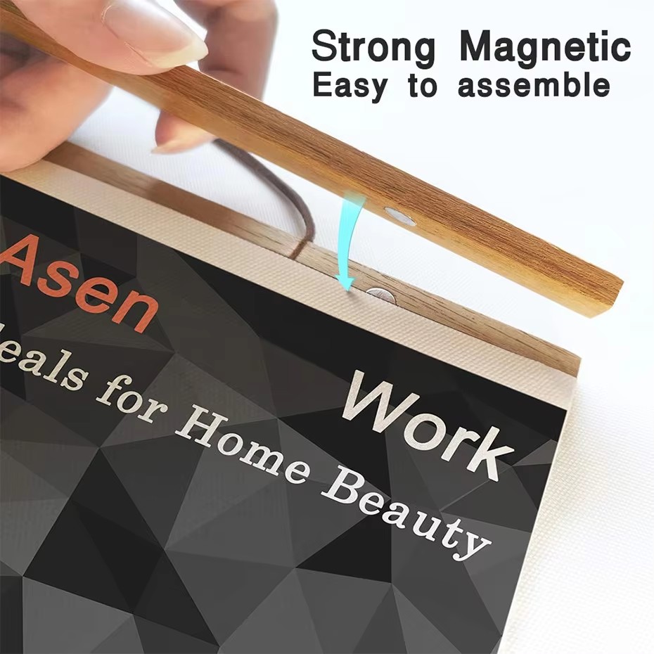 7 Colors 30 40 50cm Magnatic P - Engraved Wood Frame 评论和价格