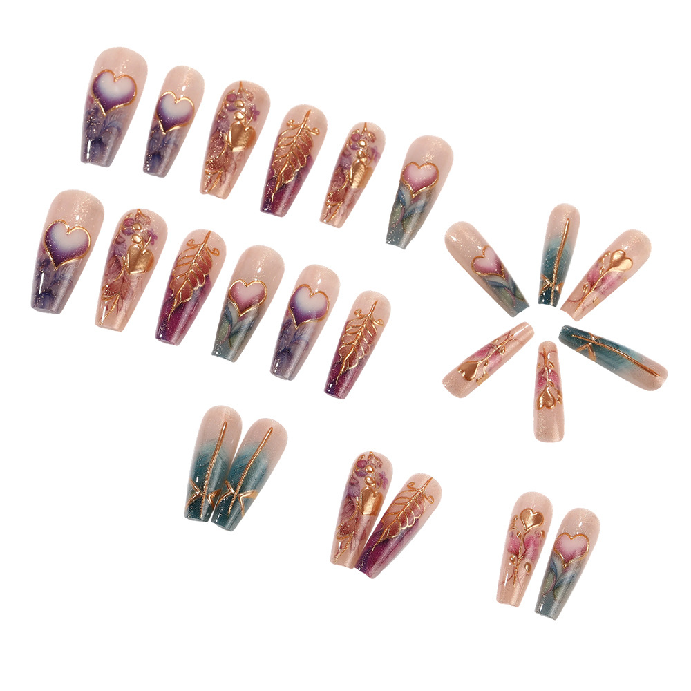 24pcs/set 3D fake nails for wo - Pressed Flower Art 评论和价格