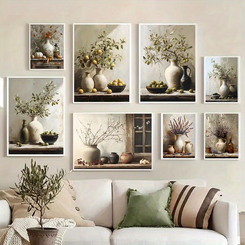 1pc Frameless Retro Still Life - Family Tree Print 评论和价格