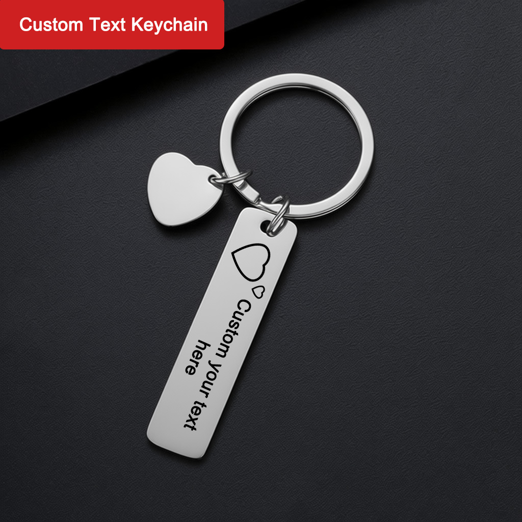 Custom Text Keychain Personali - Initial Ring Custom 评论和价格