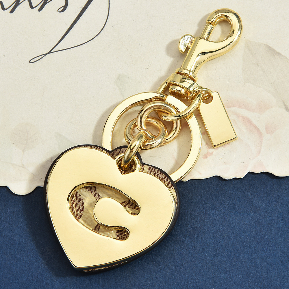 Initial C Monogram Bag Charm K - Monogram Keychain Leather 评论和价格