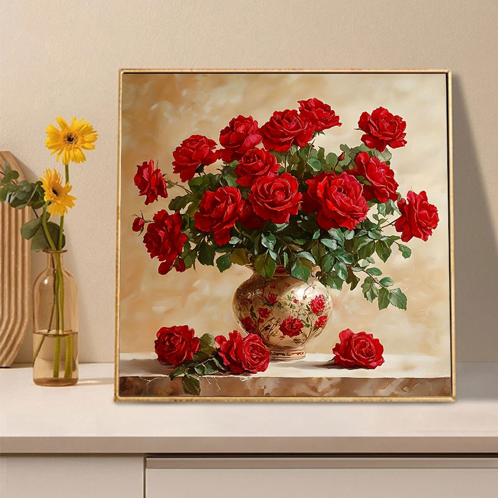 Rose Diamond Painting Full Squ - Photo Mosaic Print 评论和价格