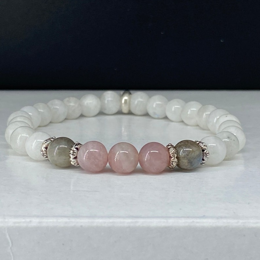 New Moonstone, Labradorite and - Coordinates Bracelet 评论和价格