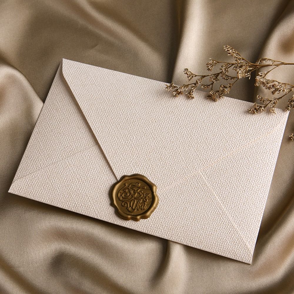 10Pcs Linen Texture Retro Enve - Wax Seal Letter Kit 评论和价格