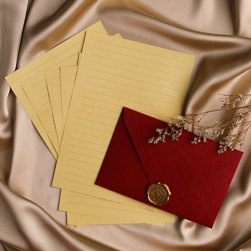 10Pcs Linen Texture Retro Enve - Wax Seal Letter Kit 评论和价格