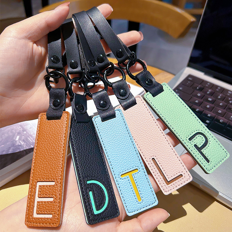 Classic Pu Leather Keychain A- - Monogram Keychain Leather 评论和价格