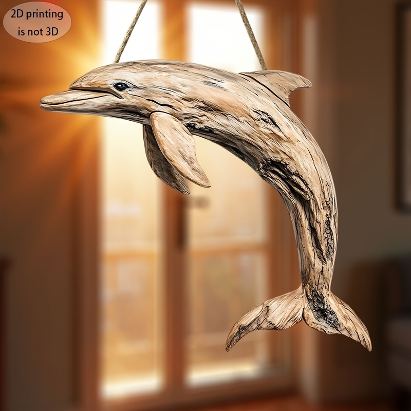 2D 10in Elegant Dolphin Wooden - Family Tree Print 评论和价格
