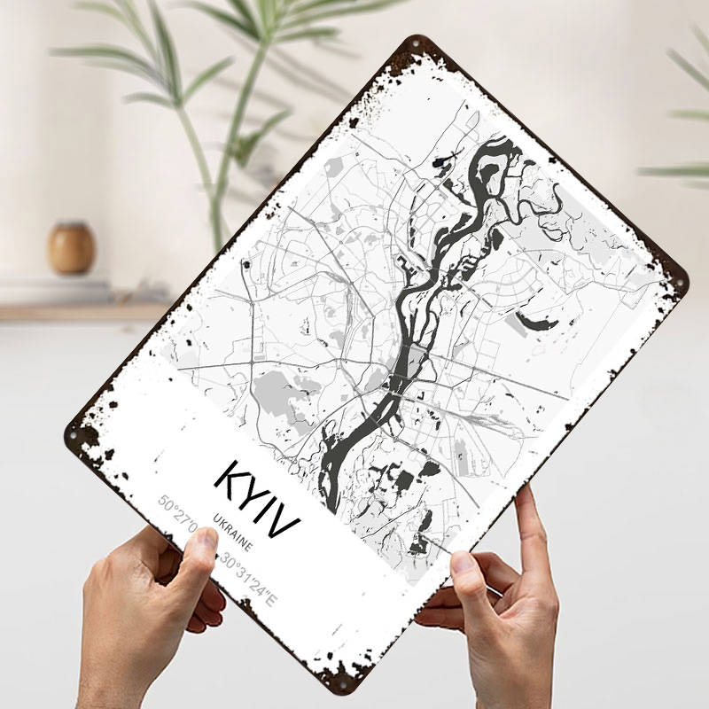 Kyiv City Map Printed Poster C - Custom Map Poster 评论和价格