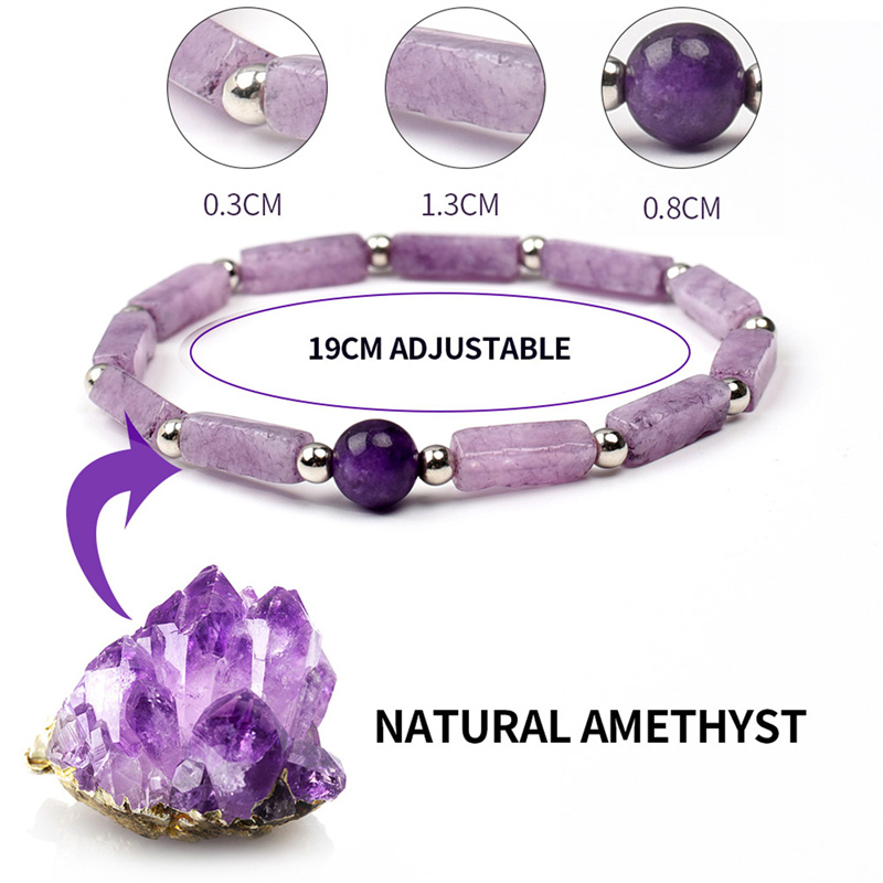 1Pcs Amethyst Body-purify Slim - Coordinates Bracelet 评论和价格