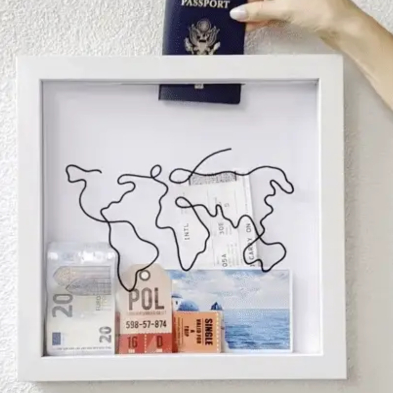 Wooden Storage Shelf Photo Fra - Engraved Wood Frame 评论和价格
