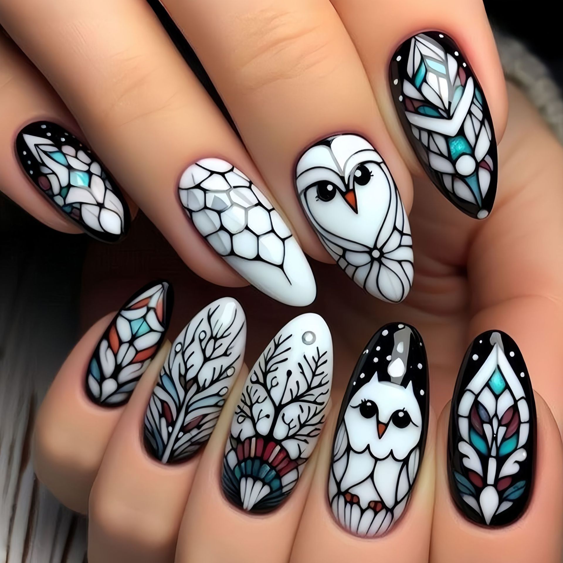 Medium long fake nails for wom - Pressed Flower Art 评论和价格