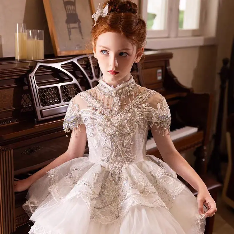 Custom Flower Girl Dress Weddi - Birth Flower Necklace 评论和价格