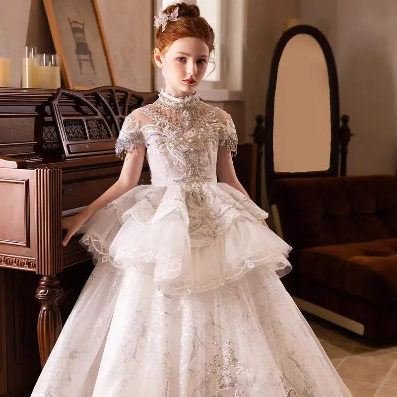 Custom Flower Girl Dress Weddi - Birth Flower Necklace 评论和价格