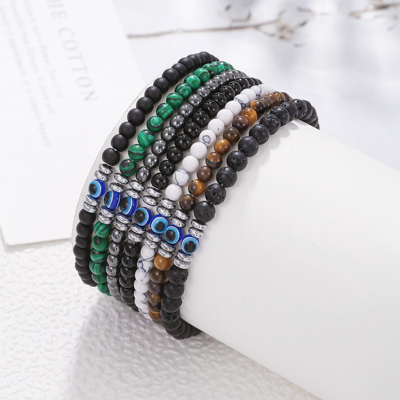Trendy 4mm Obsidian Hematite N - Coordinates Bracelet 评论和价格