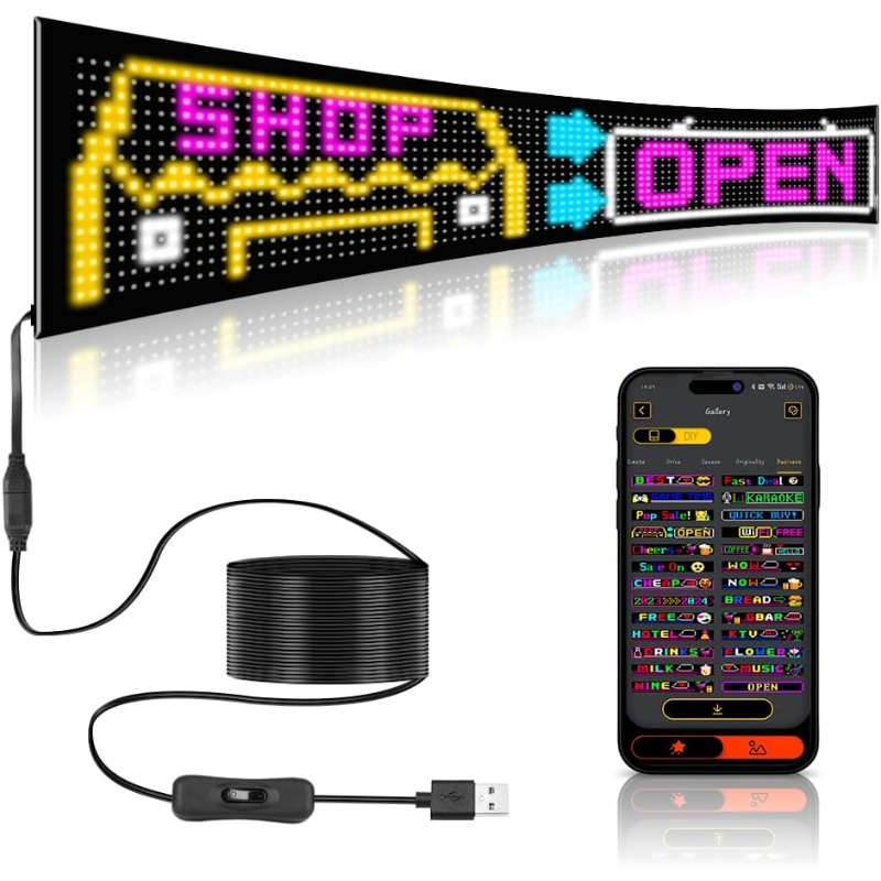 Programmable LED Sign Scrollin - Custom Map Poster 评论和价格