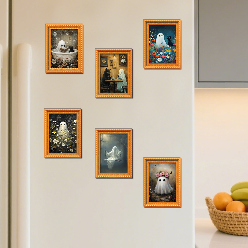 Creative 3d Halloween Fridge M - Engraved Wood Frame 评论和价格