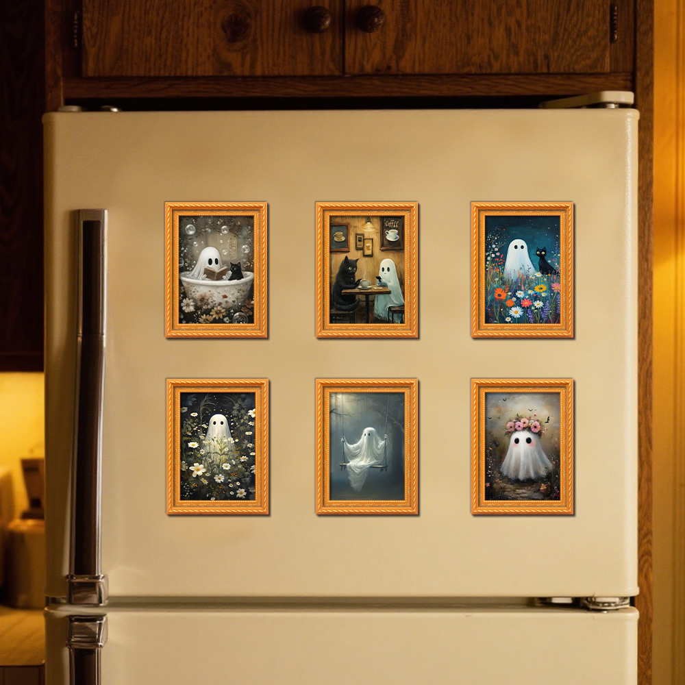 Creative 3d Halloween Fridge M - Engraved Wood Frame 评论和价格