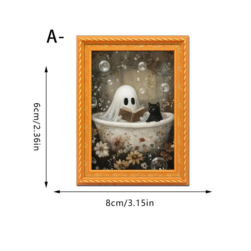 Creative 3d Halloween Fridge M - Engraved Wood Frame 评论和价格