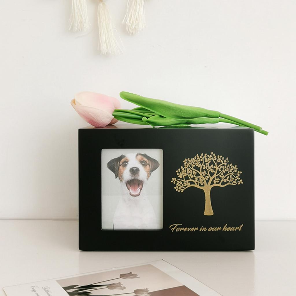 Cremation Urn for Dogs Funeral - Engraved Wood Frame 评论和价格