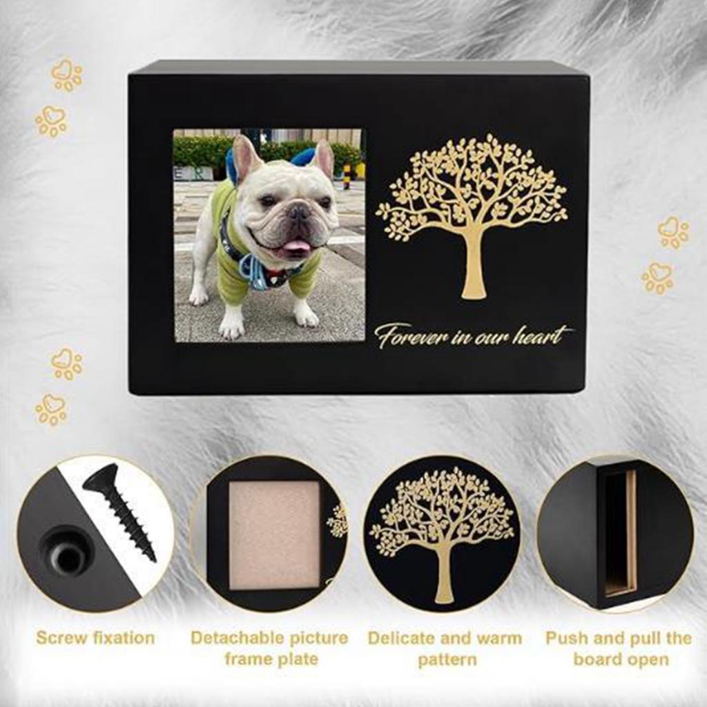 Cremation Urn for Dogs Funeral - Engraved Wood Frame 评论和价格
