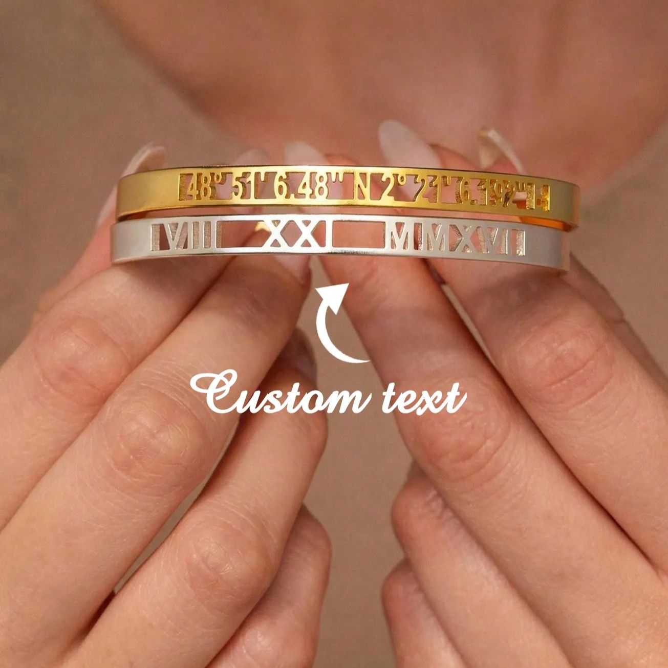Custom Date Coordinate Roman N - Coordinates Bracelet 评论和价格