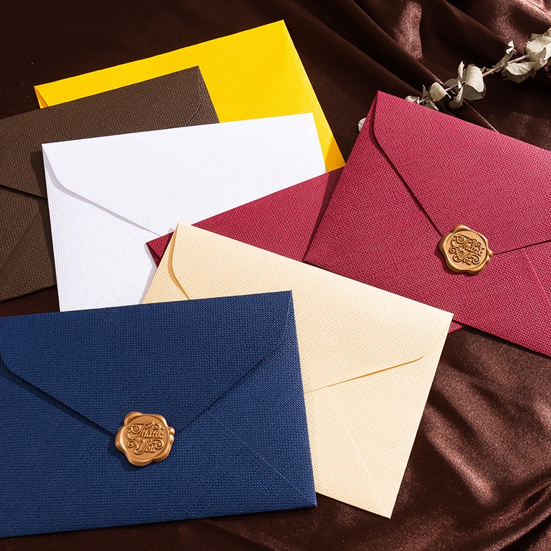 5 Pcs Retro Linen Pattern Enve - Wax Seal Letter Kit 评论和价格