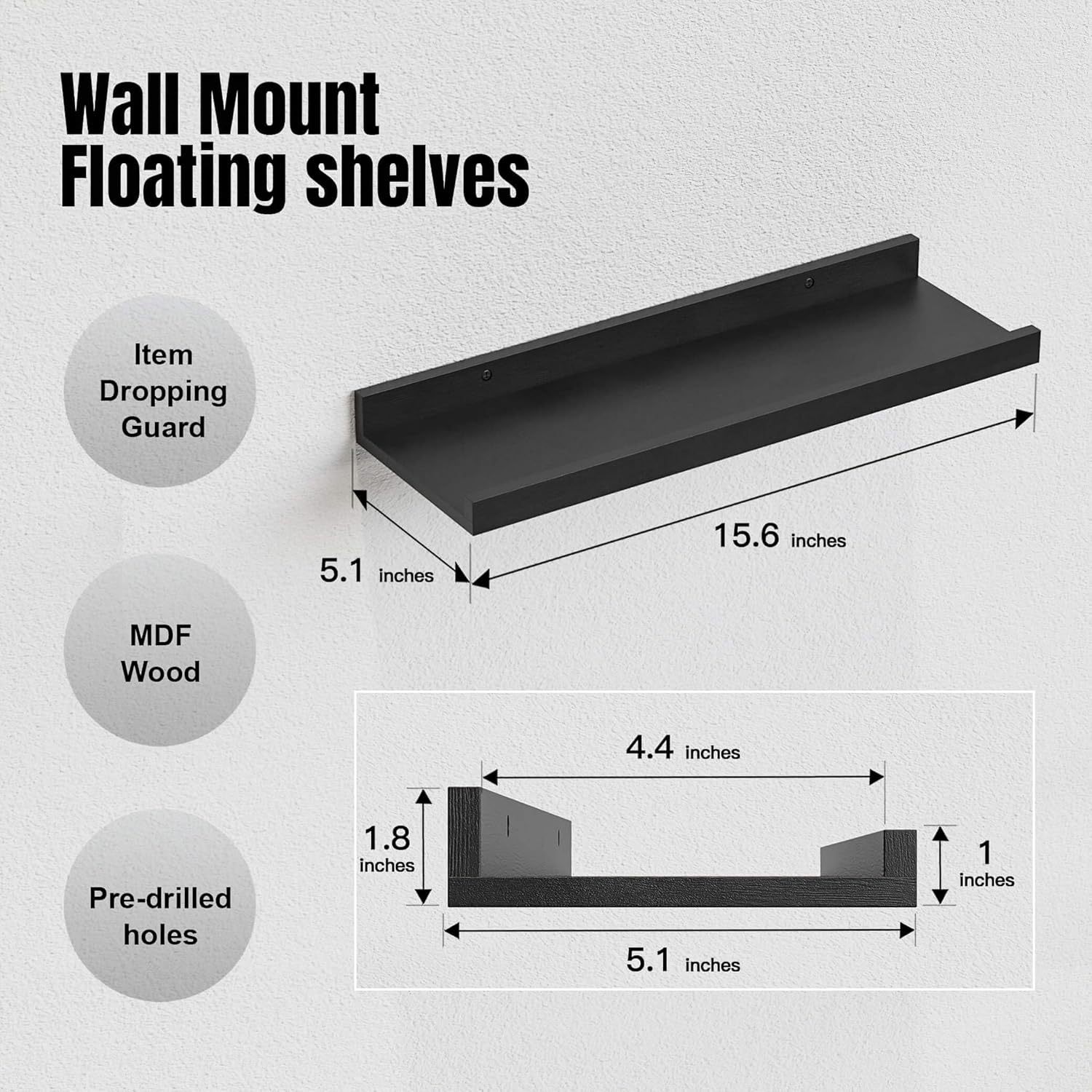 Creative wall storage rack 2-p - Engraved Wood Frame 评论和价格