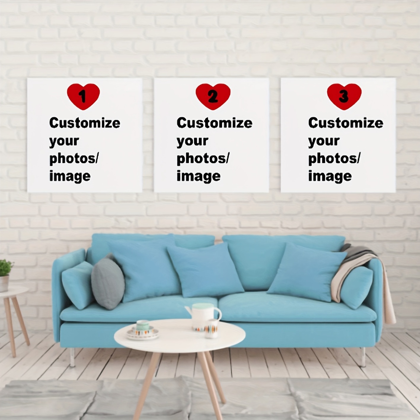 3pcs/set Custom Square Canvas  - Pet Portrait Custom 评论和价格