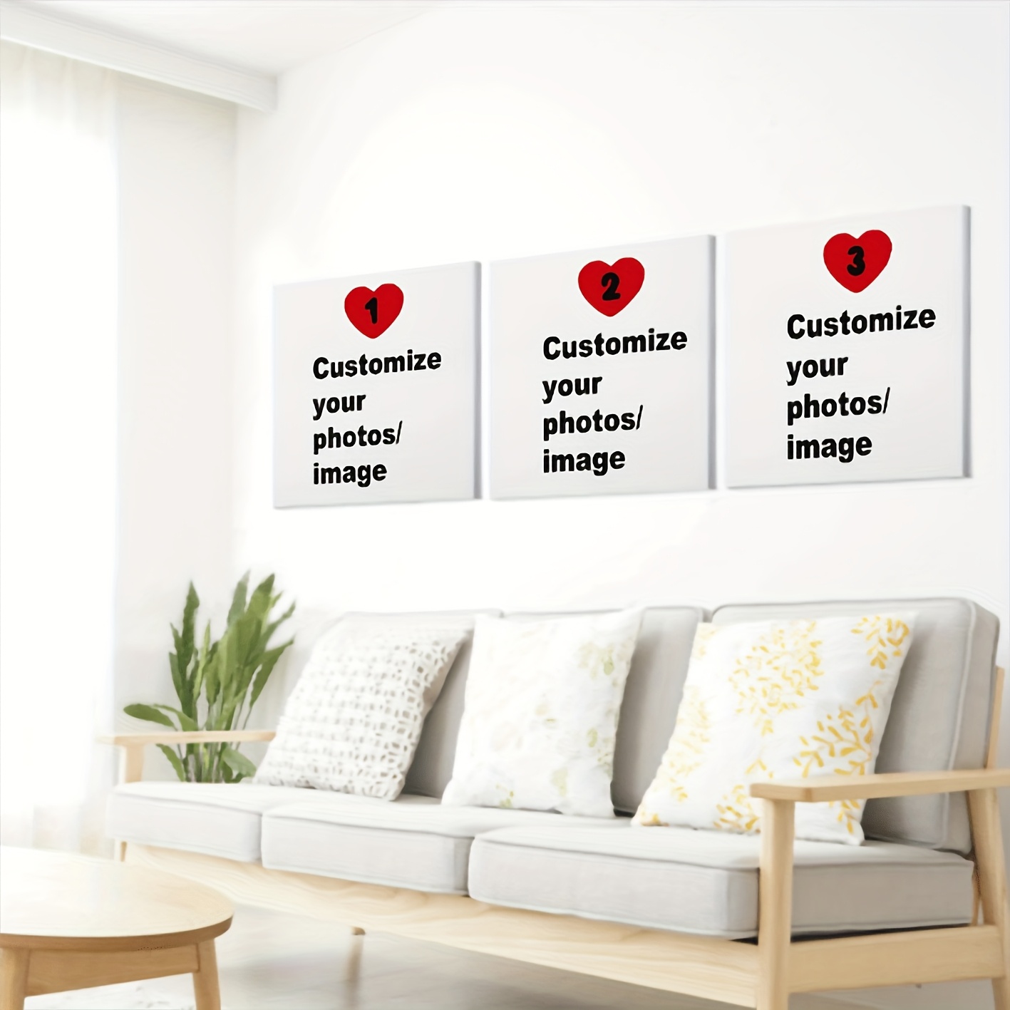 3pcs/set Custom Square Canvas  - Pet Portrait Custom 评论和价格