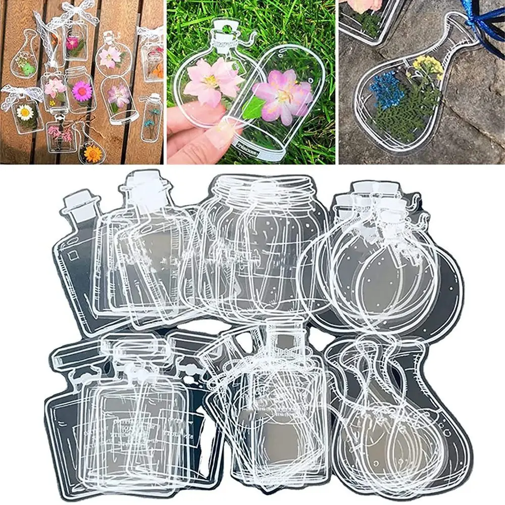 Wishing Bottle Pattern Pressed - Dried Flower Bookmark 评论和价格