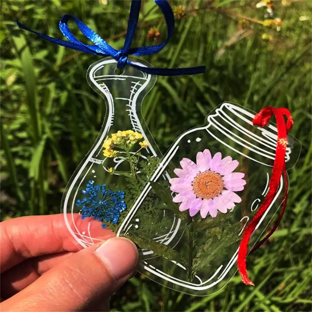 Wishing Bottle Pattern Pressed - Dried Flower Bookmark 评论和价格