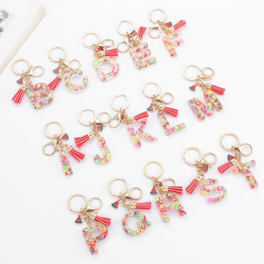 Personalized A-Z Key Ring Buck - Monogram Keychain Leather 评论和价格